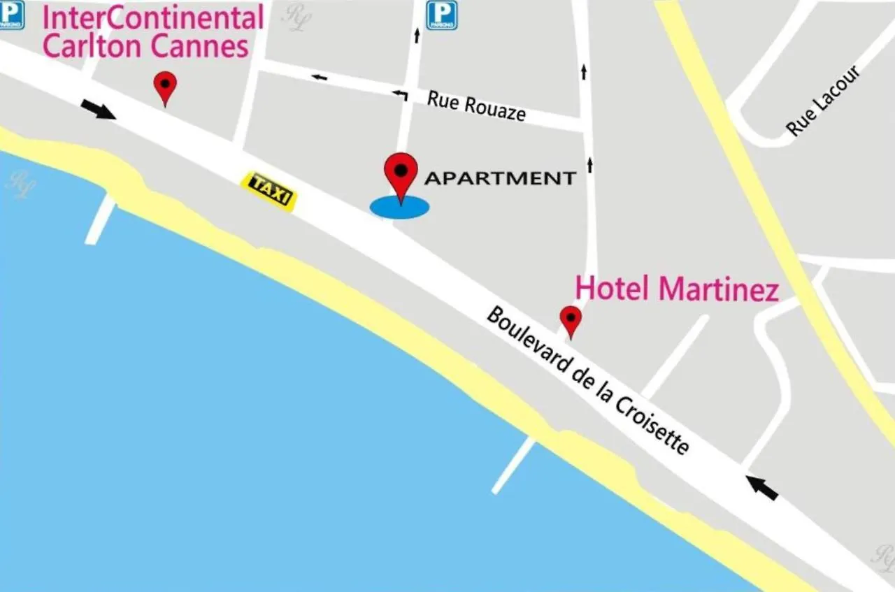 Palais Miramar Croisette Apart 1 Min Carlton Cannes 0*,  France